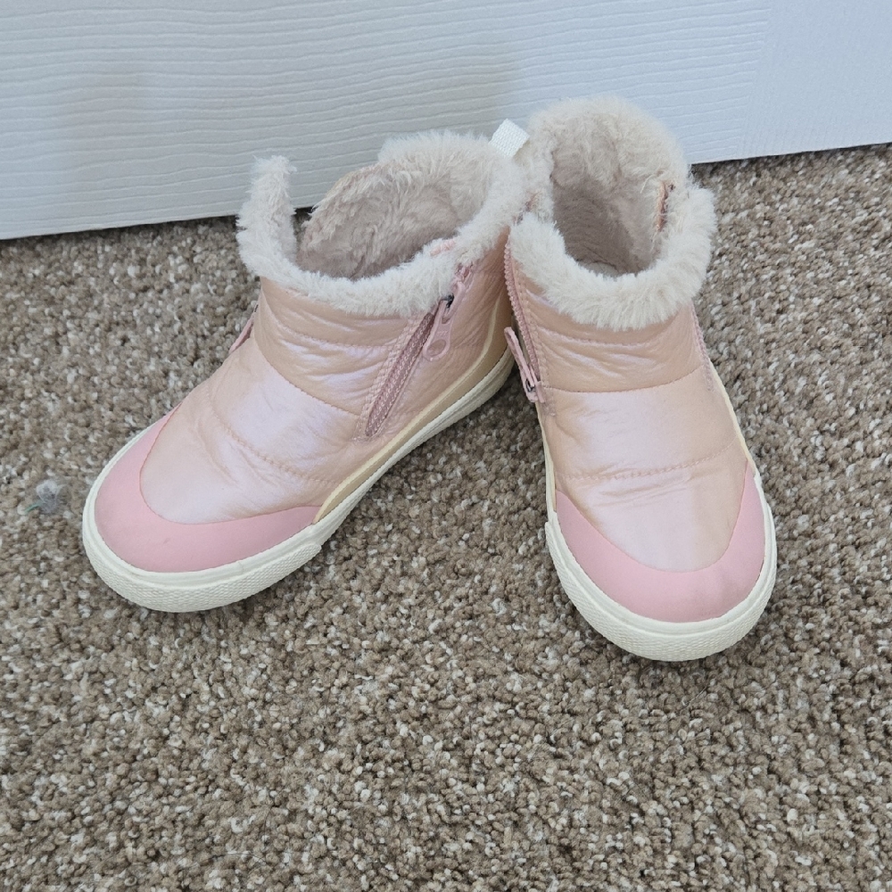 Cat & Jack Pink and Cream Kids Boots
